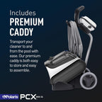 Polaris PCX 868 iQ Smart Robotic Pool Cleaner for In-Ground Pools up to 50ft, Smart App Control, Large Filter Canister, and Easy Lift Removal System