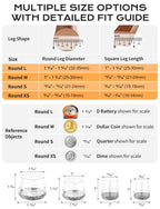 yomanta 24 PCS Silicone & Felt Chair Leg Floor Protectors - Scratch Proof & Noise Reducing Furniture Caps for Hardwood Floors - Round XS Fits 9/16" to 12/16" (15–19mm), Gray