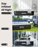 Airefina Twin Air Mattress with Built-in Pump Raised for Guests Home, 18" Blow Up Mattress Self Inflatable Mattress in 2 Mins Portable Foldable Anywhere Air Bed with Carrying Bag Colchones Inflables