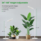 Wiaxulay Grow Lights for Indoor Plants,Full Spectrum Plant Light 68in Stand