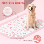 MIZOK Puppy Pads, 36"x36" Dolphin Print Dog Pee Pads Extra Large with Adhesive Tabs, Leak-Proof, 6-Layer Leak-Proof Super Absorbent, Quick-Dry Disposable (30 Count)