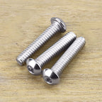 1/4-20 x 1-1/4" Button Head Socket Cap Bolts Screws, 304 Stainless Steel 18-8, Allen Hex Drive, Bright Finish, Fully Machine Thread, Pack of 100