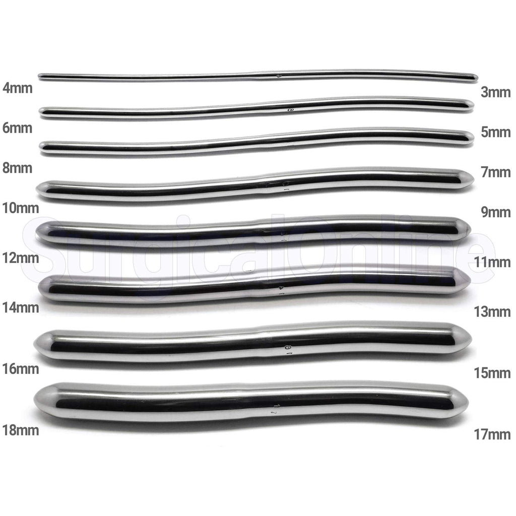 SURGICAL ONLINE 8 Hegar Medical Dilator Sounds Set 7.5inch Double Ended Instrument (Double Ended)