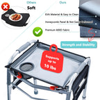 BAGSFY Walker Tray w/Side Pocket for Folding Walkers – Walker Accessory for Seniors with Cup Holder, Non-Slip Mat, and Easy Installation – Universal Fit Walker Table for Meals, Drinks, Reading