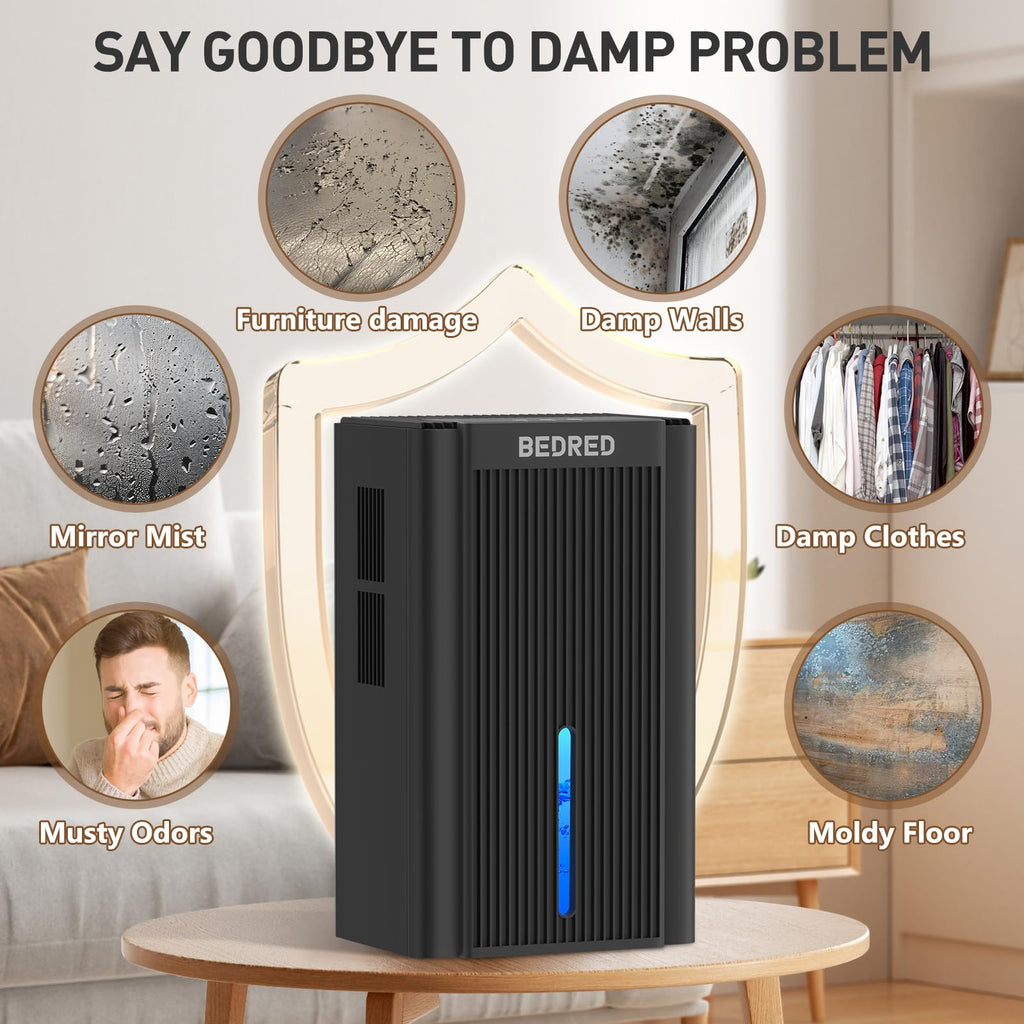BEDRED Dehumidifier, 95Oz Dehumidifier for Home 1000 Sq.Ft