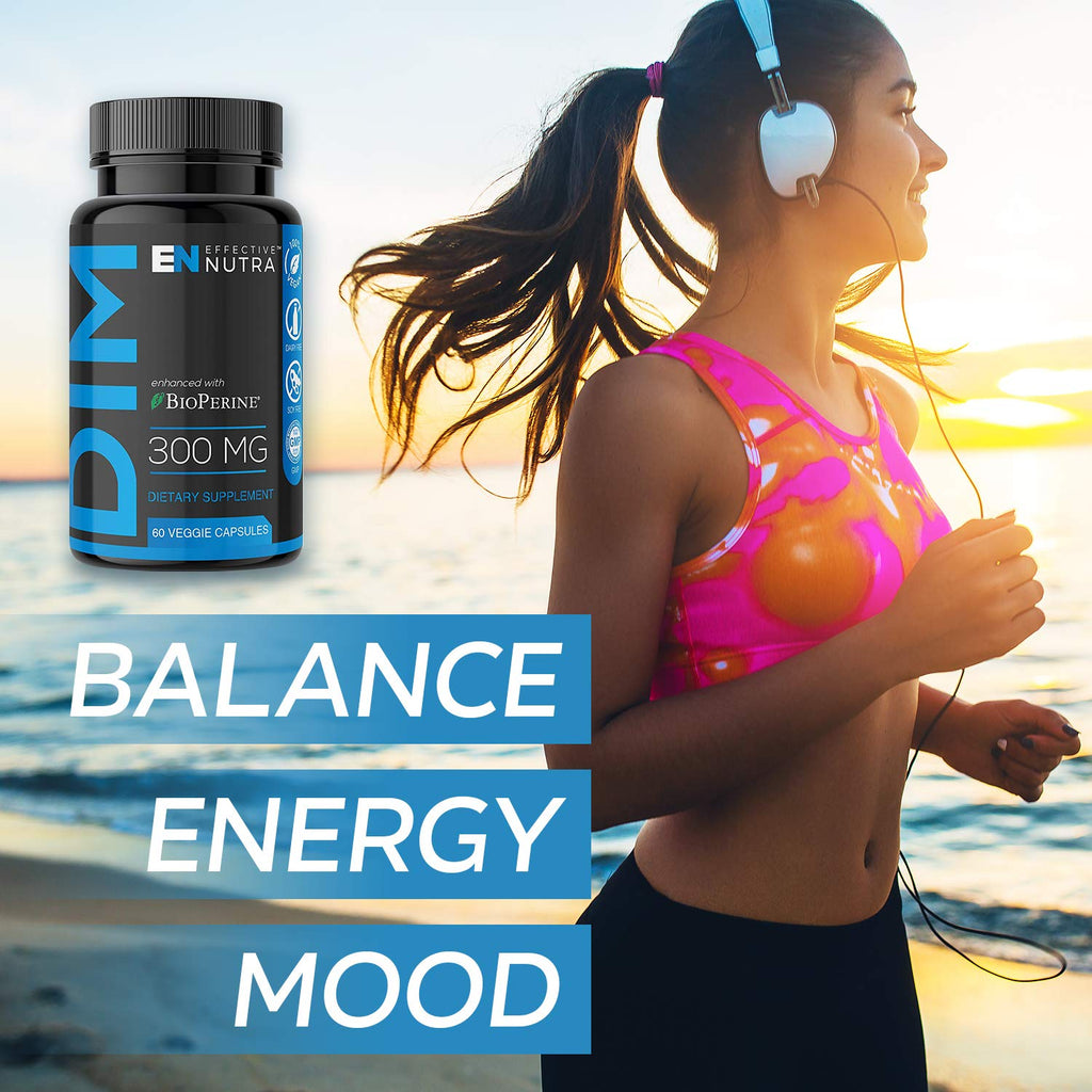 Effective Nutra Dim Supplement 300mg with BioPerine - Extra Strength Estrogen Blocker for Men & Women - Hormone & Metabolism Support - 4 Month Supply