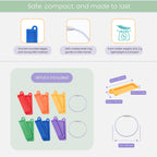 12 Pcs Card Holder for Yoto Cards with 2 Ring Loops, Reusable Portable Yoto Card Holder Ring Set, Kids Travel Carrier, Audio Story Card Storage Organizer, Accessories Compatible with Yoto Mini Player