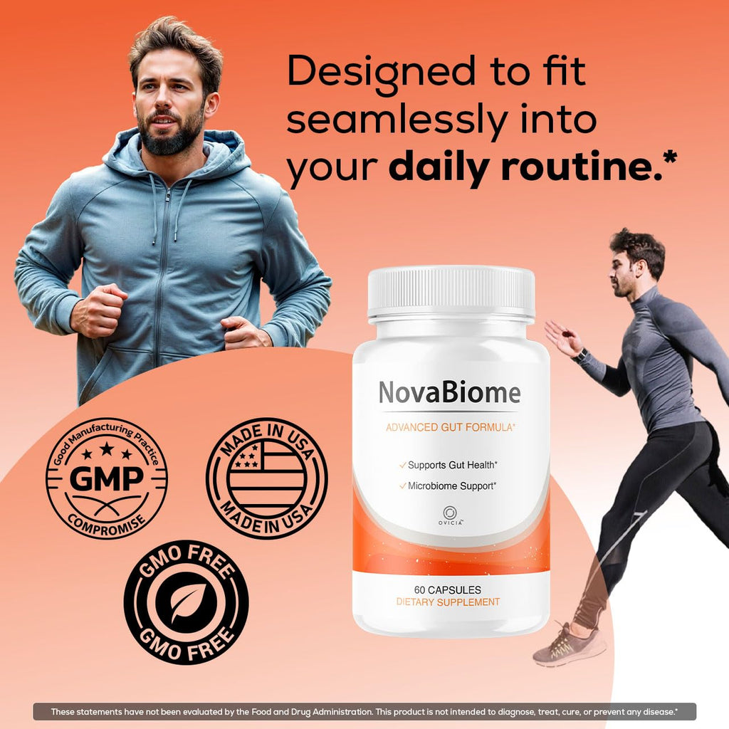 (3 Pack) NovaBiome Capsules - Official NovaBiome Pills Advanced Formula with All Natural Ingredients, Novabiome Advanced Pills for Wellness & Overall Health Support Reviews, 180 Capsules for 3 Months