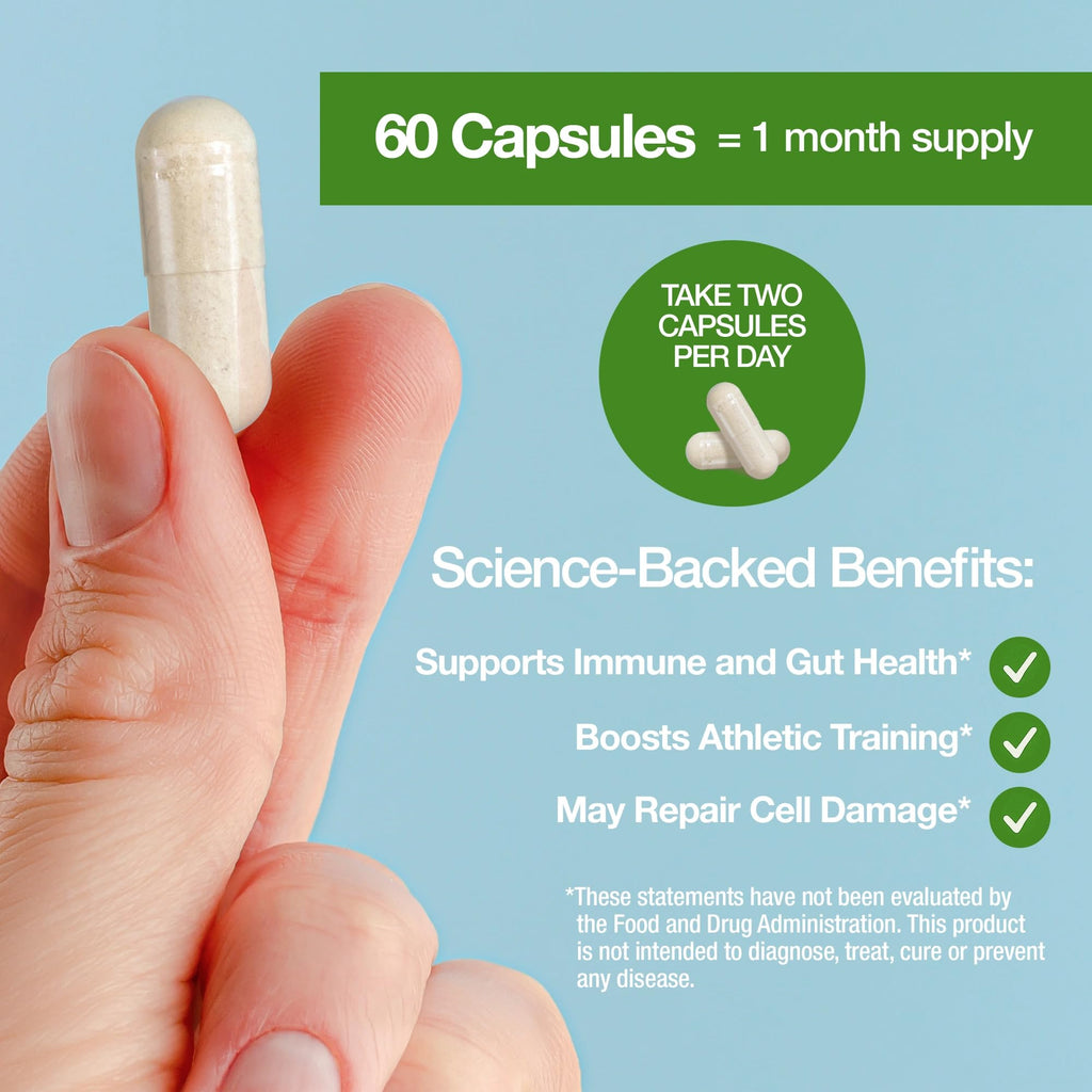 FeelGood Superfoods Bovine Colostrum Capsules - Gut Health & Immune Support - 2000mg (2g) Daily Serving - Ethically Sourced Within First 24 Hours - Nature’s Potent Superfood - 60 Capsules