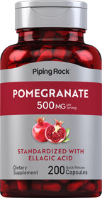 Piping Rock Pomegranate Extract Capsules | 500 mg | 200 Count