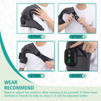 BINGONE Heated Shoulder Wrap, Shoulder Heating Pads Massager for Men Women, Electric Cordless Vibration Massage Heated Shoulder Braces with 3 Heating Setting, Left Right Shoulder Massage