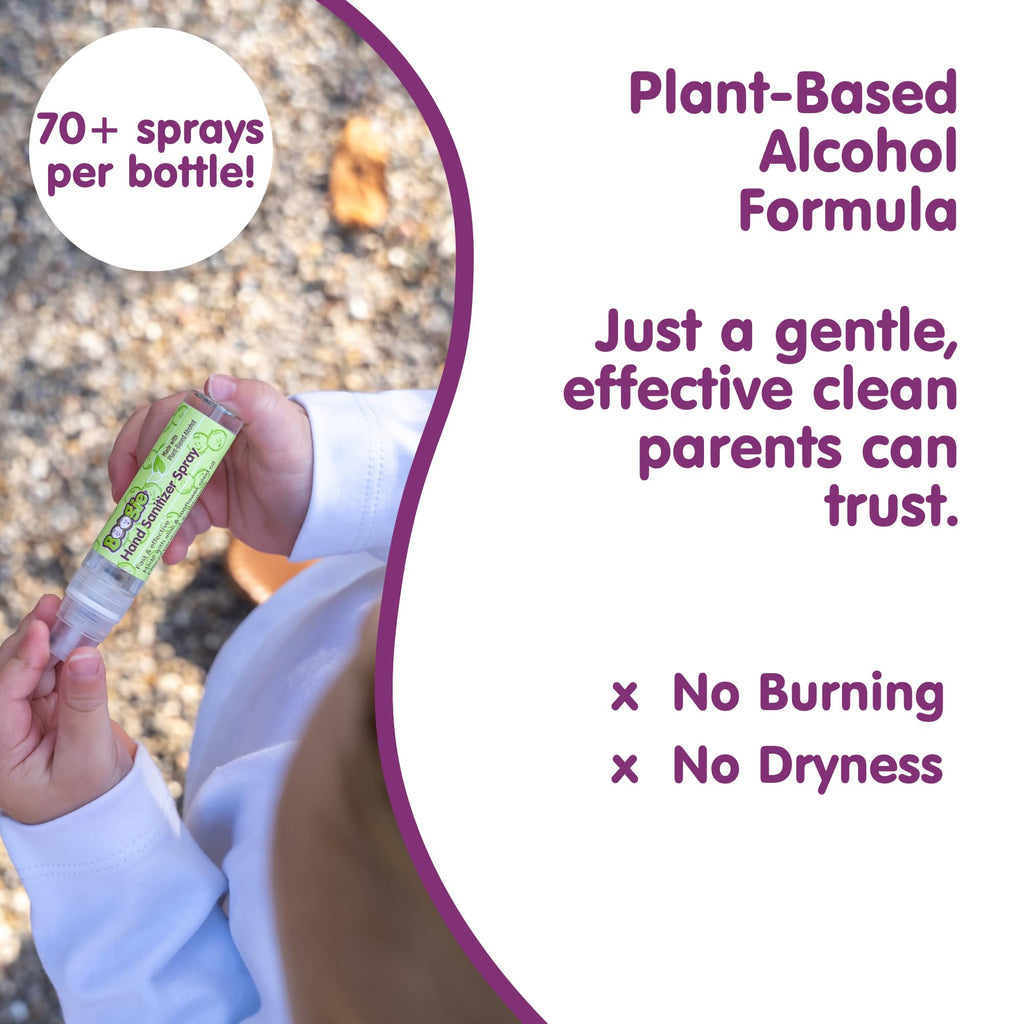 Boogie Kids Hand Sanitizer Spray for Babies &Toddlers, Great for Diaper Bags and Backpacks, Plant Based Alcohol, Made With Aloe & Sunflower Seed Oil, 3 Count (Pack of 2)