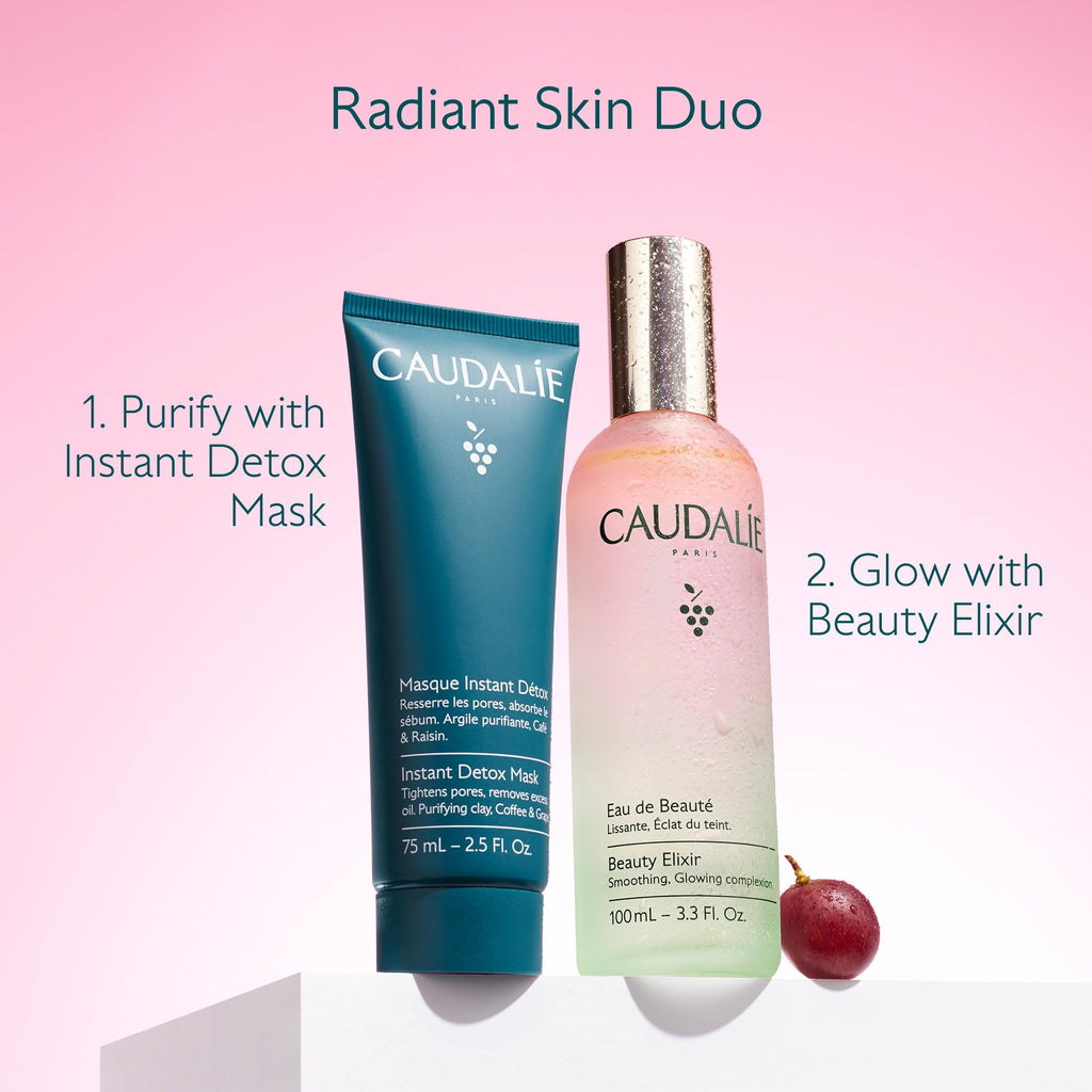 Caudalie Beauty Elixir Face Mist: Toner That Tightens Pores + Reduces Dullness + Sets Makeup - 100 mL