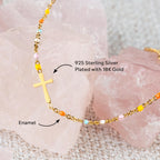 STORYJEWELLERY Retirement Gift for Woman 2026, Retirement Bracelet, Retired Gifts for Teacher Nurse and Coworker, Sterling Silver Cross Bracelet for Women