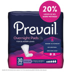 Prevail Proven - Incontinence Bladder Control Pads - Bladder Leak Pads - Overnight Absorbency, 30 Count Bag