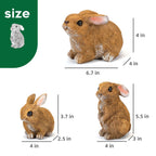 Bunny Decor Set of 3 Resin Easter Garden Statues Outdoor Indoor Home Yard