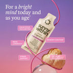 Sunny Within - Brain Health Supplement - Magnesium L-Threonate from Magtein®, Lion’s Mane, Alpha GPC, L-Theanine, ALA & Avocado Oil - Focus, Mood & Memory Support* - 30 Daily Vegan Pouches