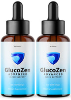 (2 Pack) Glucozen Drops - Official Gluco Zen Oral Liquid Drops Advanced Premium Formula Maximum Strength, All Natural Ingredients Vitamins for Overall Health & Wellness, 2 Bottles for 2 Months