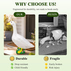 Hofriyo 23 Inch Large Porch Goose Statue - PE Plastic Outdoor Goose Decor for Lawn, Yard, & Garden Decoration, Unique Housewarming Birthday Graduation Gifts for Women Mom Grandma