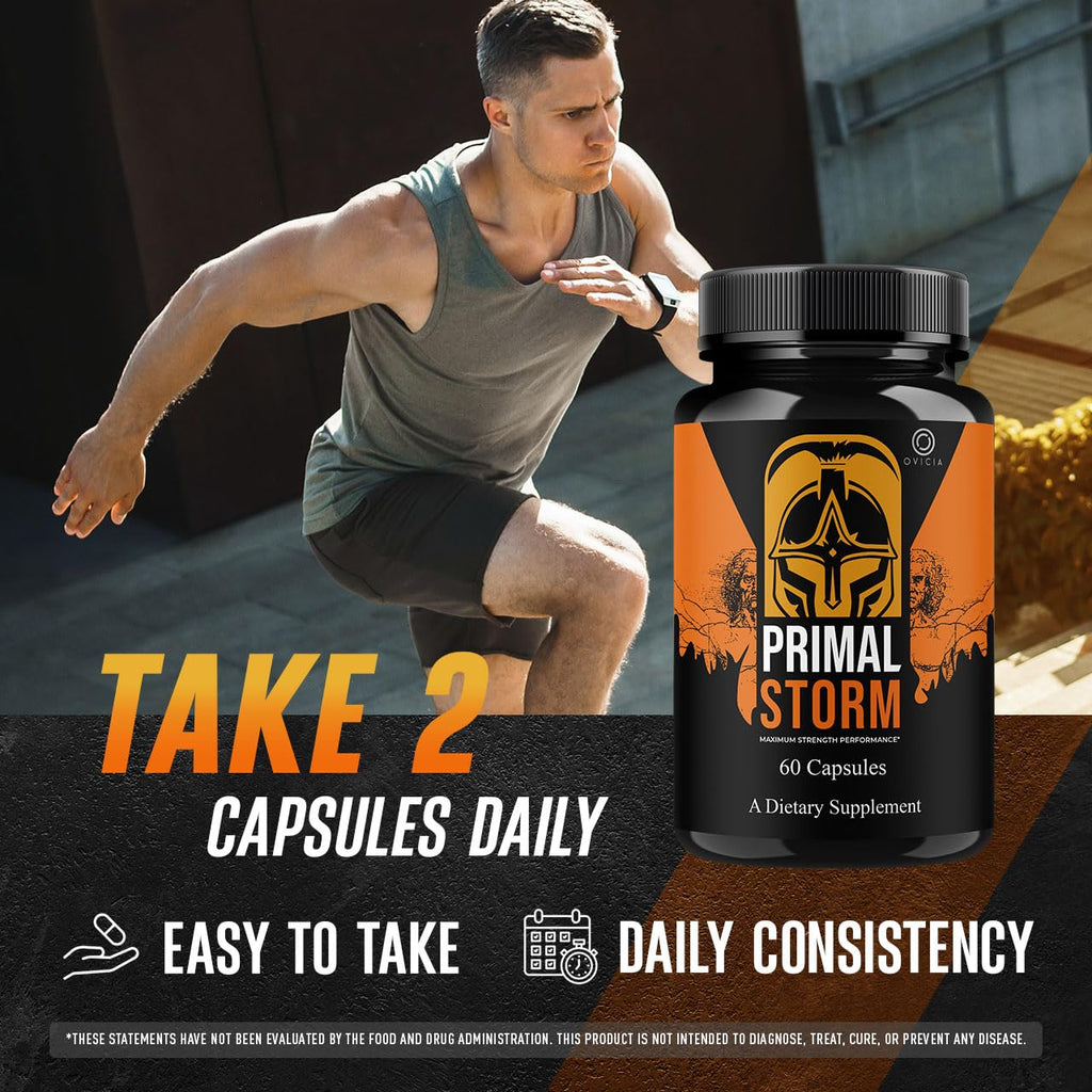 (2 Pack) Primal Storm Capsules - Advanced PrimalStorm Pills Premium Formula Support All Natural Ingredients Maximum Strength, Daily Vitamins for Health & Wellness Reviews, 120 Capsules for 2 Months