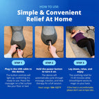 SmoothSpine Triple Fusion Back Massager - The Official Smooth Spine Massager with Heat - Design to Support Lower Back Comfort, Relaxation Device for Home Use (Triple Fusion Back Massager)