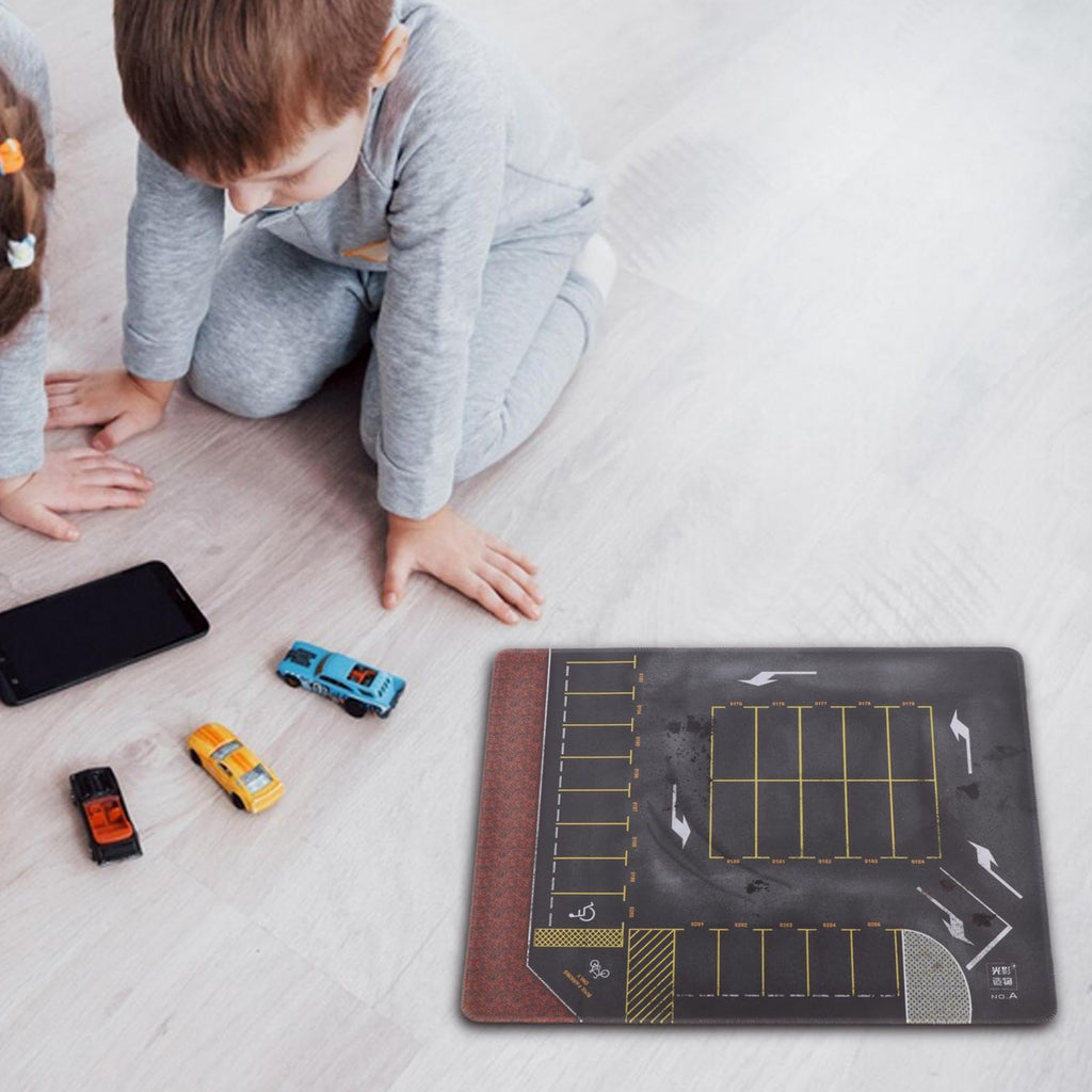 DYNWAVE 1/64 Parking Lot Model,Building Diorama,Layout, Pad,Car Scene Mat Diecast Car Garage Scene Display for Vehicle Toy