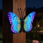 XMHBCSM Solar LED Butterfly Outdoor Wall Decor with Sparkling Light-Up Wings - Hanging Solar Lights for Garden, Yard, Patio, Balcony, Living Room, Bedroom