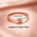 Ladies' Serpentine Bracelet，Rose Gold snake shaped bracelet