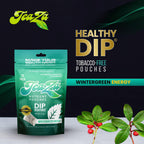 Teaza Herbal Energy Pouches Tobacco Alternative Nicotine Free Dip, Alternative Snuff Healthy Dip Pouches, Wintergreen Energy (2 Pack)