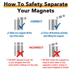 TRYMAG 10x2mm 50Pcs Small Round Disc Refrigerator Magnets