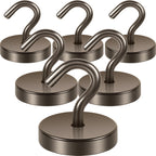 Neosmuk Magnetic Hooks Steel Tube Design for Cruise,130lb+ Grey,6 Pack