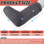 Boao 2 Pcs Leg Cast Cover, Medium Short Cast Sock Cover Below the Knee Leg Sleeve for Foot Men Women(Black, Gray)