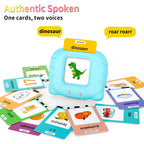 Eaever 520 ABC Sight Words Talking Flash Cards, Christmas Birthday Gift for 2 3 4 5 6 Year Old Boys and Girls, Preschool-Learning-Activities, Toddler Educational Toys for Ages 1-6 Kids, Blue