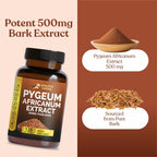 Athletic Choice Pygeum Africanum 500mg Bark Extract, 120 Capsules, Non-GMO & Gluten-Free Extra Strength Pygeum Supplement for Men and Women