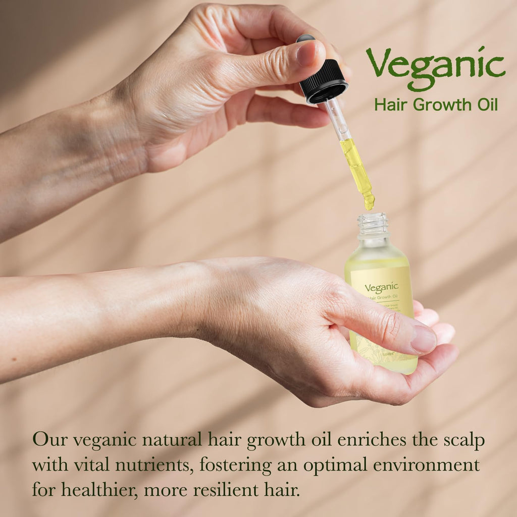 Vegan Natural Hair Growth Oil Kit, Vegan Hair Growth Oil Kit with Rosemary Oil, Castor Oil, Argan Oil, Raw Batana Oil, Vegan Hair Oil for Hair Growth, 2 Pieces