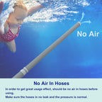 Poolvio Pool Vacuum Hose 33 Feet (10 x 40 Inch), 1.5 Inch Cuffs, Compatible with Most Inground Pool Automatic Cleaners, Gray