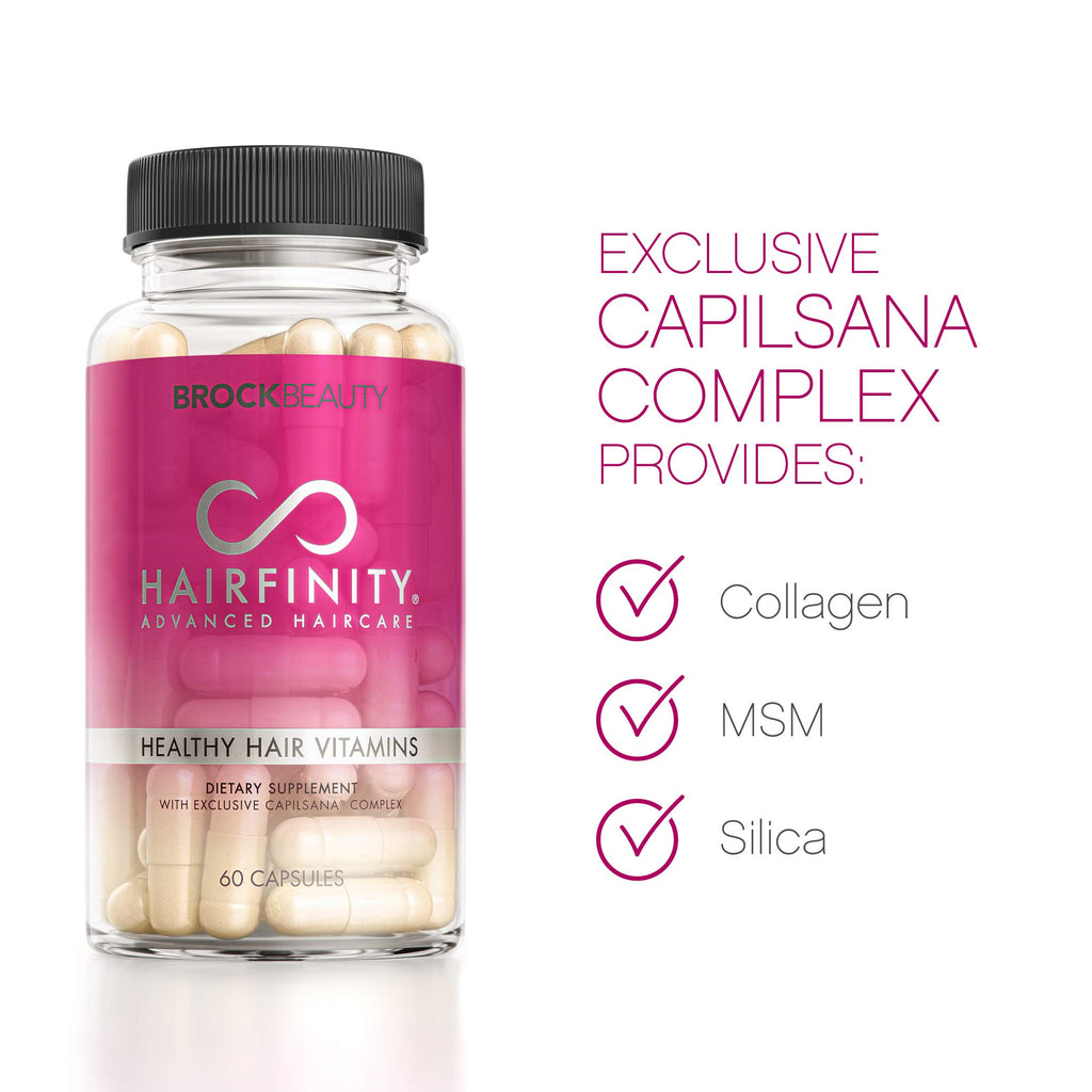 Hairfinity Hair Vitamins - Scientifically Formulated with Biotin, Amino Acids, and a Vitamin Supplement That Helps Support Hair Growth - Vegan - 120 Veggie Capsules (2 Month Supply)
