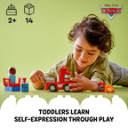 LEGO Disney Pixar Mack at The Race Cars Toys - Pixar Cars Birthday Gift for Toddlers, Preschool, Boys & Girls, Ages 2+ - Educational Building Toys Set - 10417