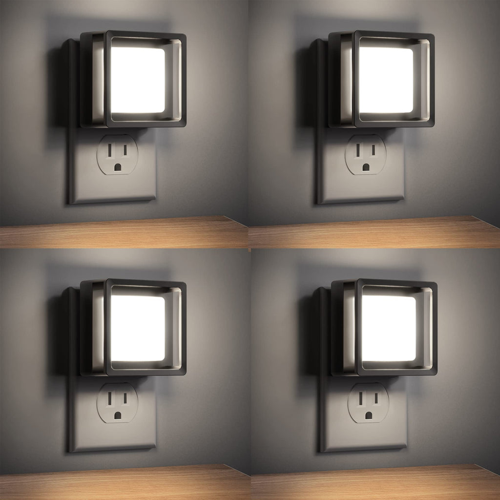 DORESshop LED Night Light, Plug-in [4 Pack], Dusk to Dawn Sensor, Night Lights Plug into Wall for Bedroom, Bathroom, Toilet, Stairs, Kitchen, Hallway, Kids,Adults, Nightlight, Daylight White 5000K…