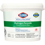 Clorox Healthcare Cleaner Disinfectant Hydrogen Peroxide Wipes, Go-To Bleach Free Disinfecting Wipes, Designed for Hospitals and Clinics, 12" x 11", 185 ct.