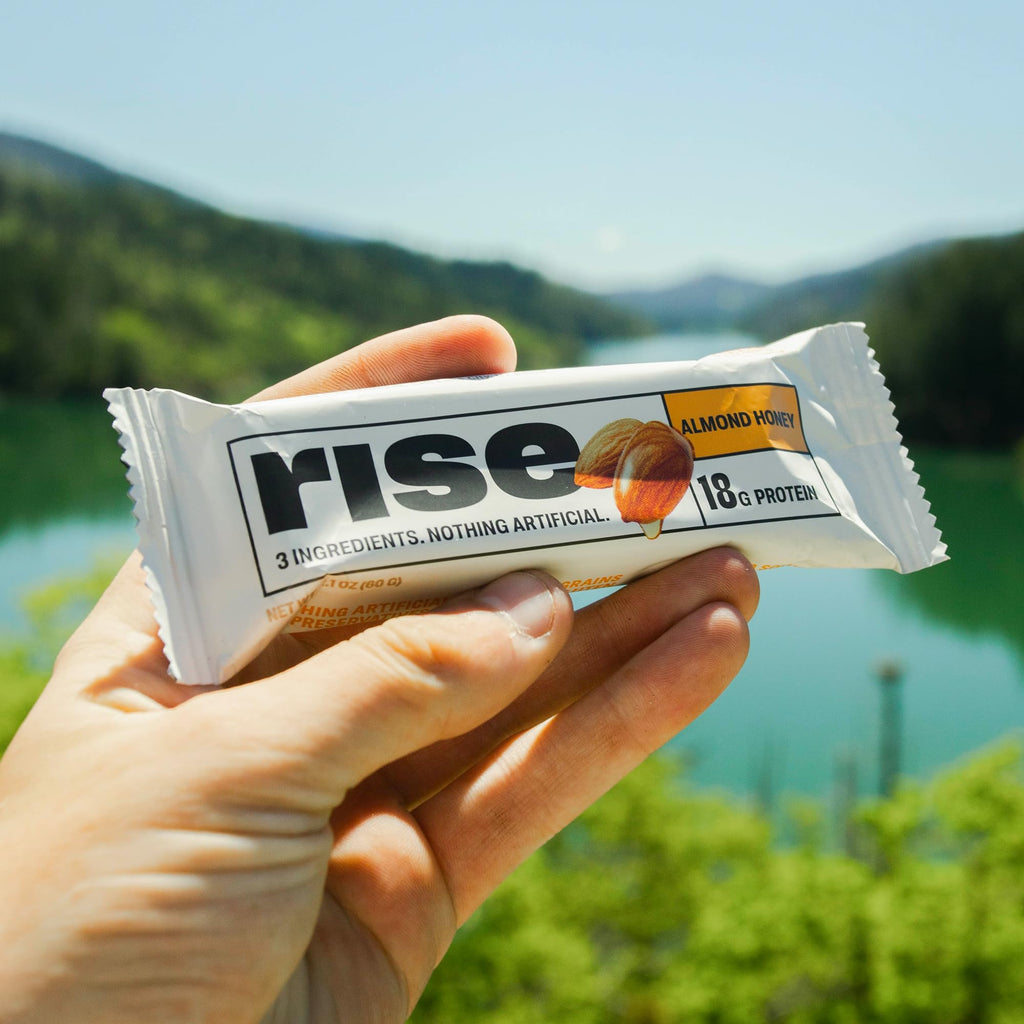 Rise Breakfast Whey Protein Bars Almond Honey, 18g Protein, 2.01 oz (12 Pack)