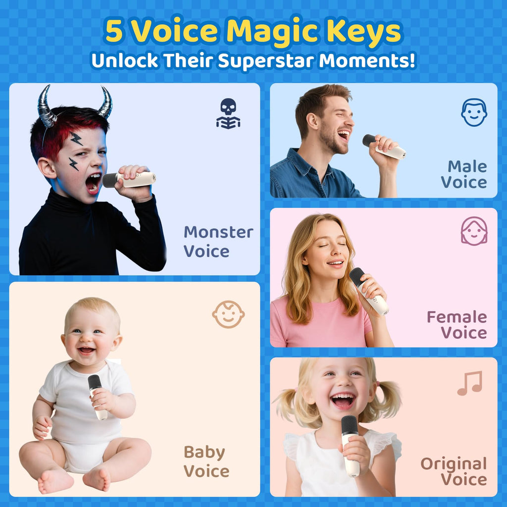 Jeefu Karaoke Machine for Kids, Toys for 3-12 Years Old Girls Gifts