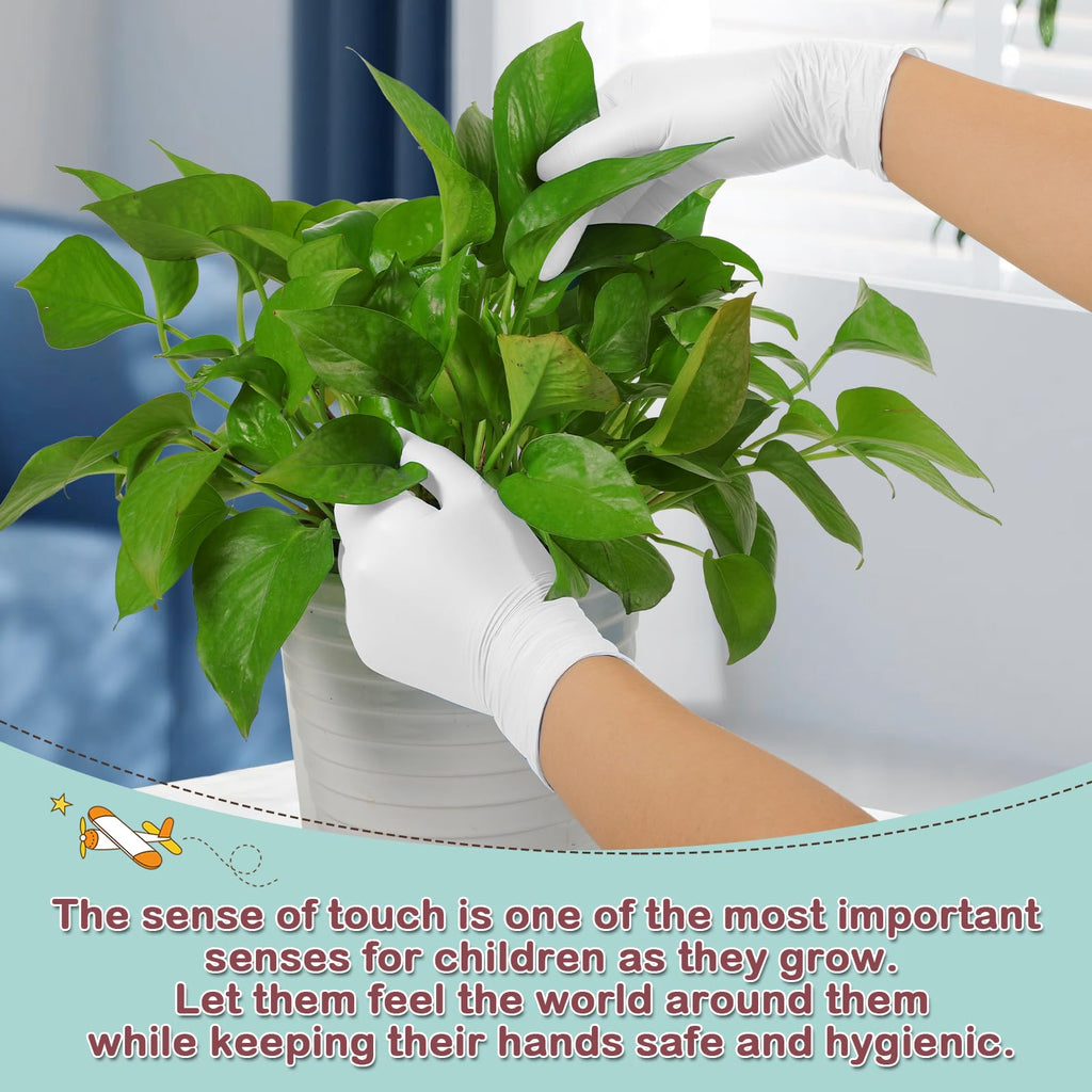 KAHACIYO Kid Disposable Nitrile Gloves 100pcs, Latex and Powder Free -Kid Size for Cooking, Gardening Crafting, Painting, Cooking, Cleaning