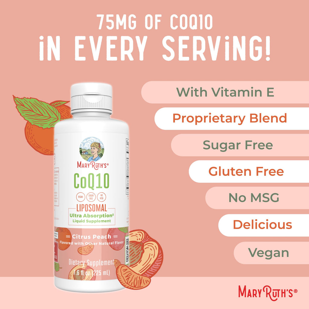MaryRuth Organics Liquid Vitamin | Coenzyme Q10 Heart Health for Mitochondrial Support and Immune System | Vegan Non-GMO | 7.6 Fl Oz | 45 Servings