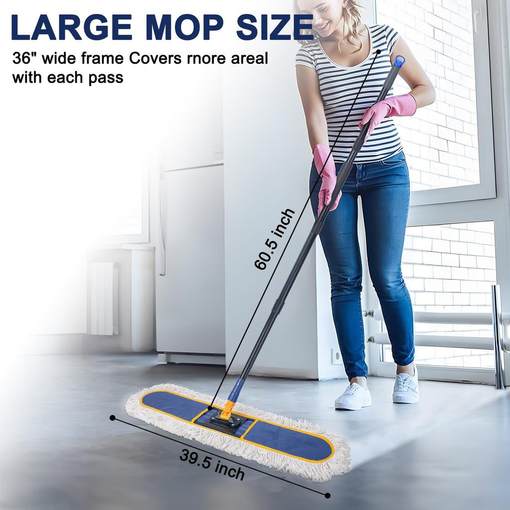 KeFanta 36" Commercial Dust Mops for Floor Cleaning,Industrial Dry Mop