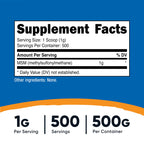Nutricost Pure MSM Powder 500 Grams (Methylsulfonylmethane)