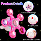 24PCS Light Up Fidget Spinner Ring Glow Party Favors Bulk for Kids 4-8 8-12