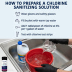 200 Chlorine Test Strips for Food Service 0-500 ppm (Value Pack) - Bleach Sanitizer Test Strips Food Service - Sanitizer Testing Strip - Chlorine Tester - Restaurant Supplies