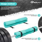 NEALFIT Barbell Pad Squat Pad for Squats���Squat Bar Pad���Great for Weightlifting,Lunges and Hip Thrusts���Foam Sponge Pad���Fit Standard and Olympic Bars Perfectly (Mint Green)