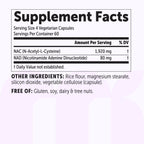 Micro Ingredients NAC with NAD+ 2,000 mg Per Serving, 240 Vegetarian Capsules | 2-in-1 N-Acetyl-L-Cysteine with Nicotinamide Adenine Dinucleotide | Non-GMO, Gluten Free